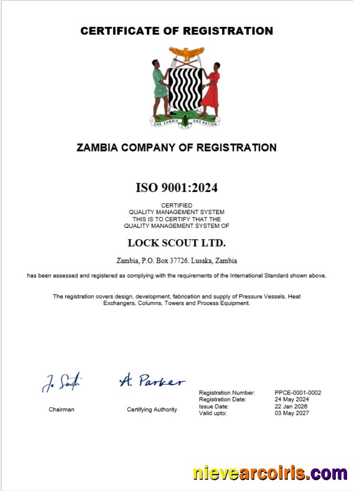 Zambia business registration certificate